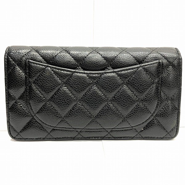 シャネル CHANEL マトラッセ A31509 キャビアスキン 財布 長財布 2つ折り財布 レディース  【中古】｜激安アクセサリー通販のワンダープライス