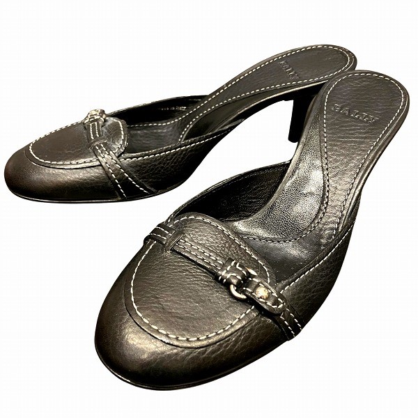 5%OFF】バリー ブラック ミュール サンダル ブランド小物 靴