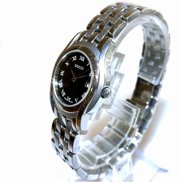 グッチ GUCCI Gクラス 5500L クォーツ ブラック文字盤 時計 腕時計 