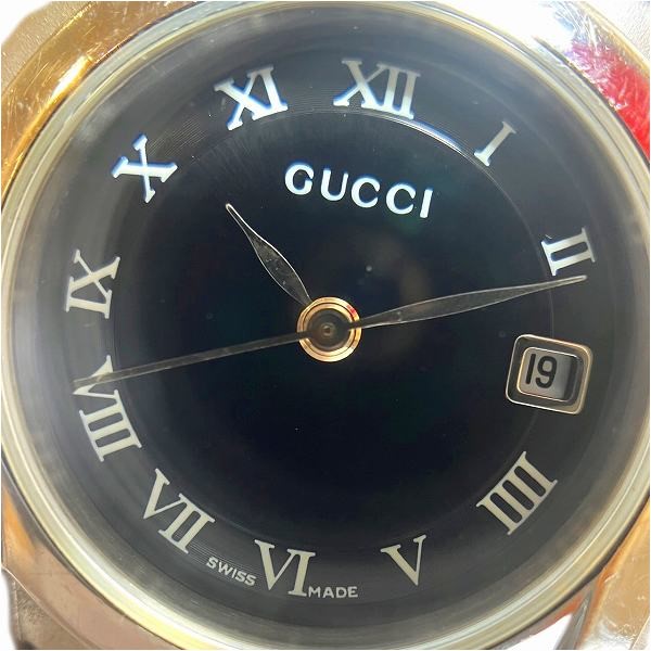 グッチ GUCCI Gクラス 5500L クォーツ ブラック文字盤 時計 腕時計 