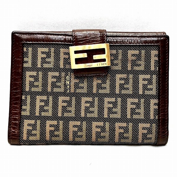 5%OFF】フェンディ FENDI ズッキーノ 2289 8M0160 ズッカ Wホック 2つ折り財布 ユニセックス  【中古】｜激安アクセサリー通販のワンダープライス