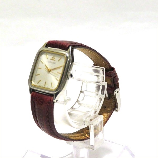 SEIKO 1271-5001 クレドール  腕時計 K18YG 革 レディース