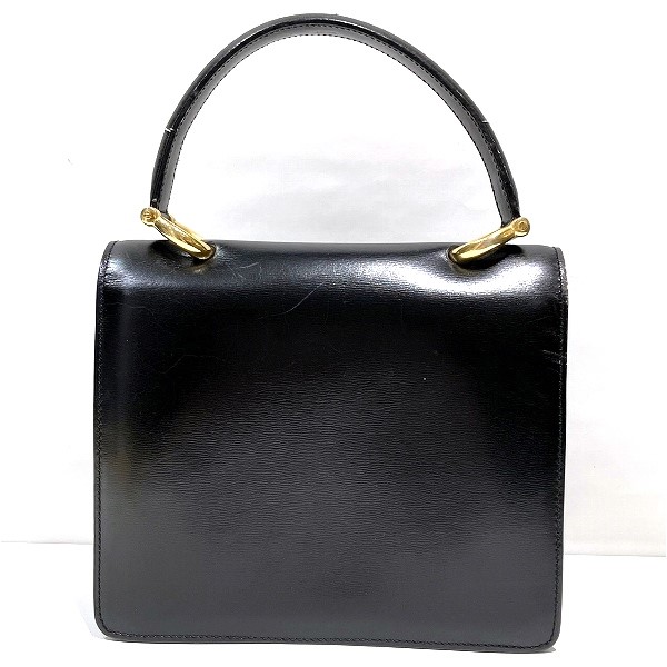 5%OFF】セリーヌ CELINE ダブルフラップ レザー ブラック バッグ ハンドバッグ レディース 【中古】｜激安アクセサリー通販のワンダープライス